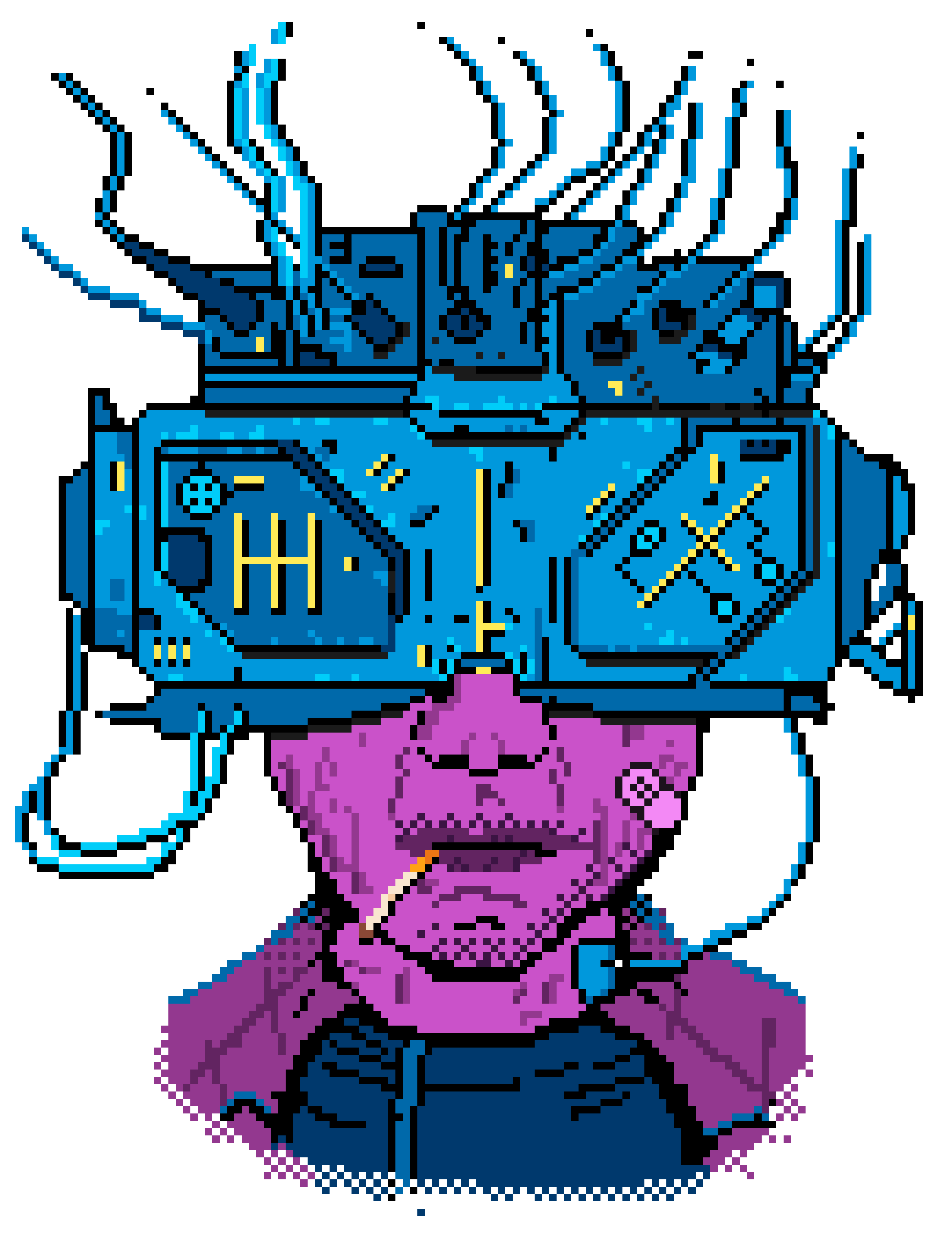 Neuromancer-inspired pixel artwork.